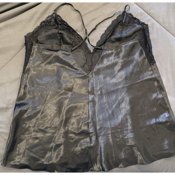 Hips And Curves Lace Babydoll Satin Mini Slip Dress 2X Black Gothic Y2K - Picture 3 of 5